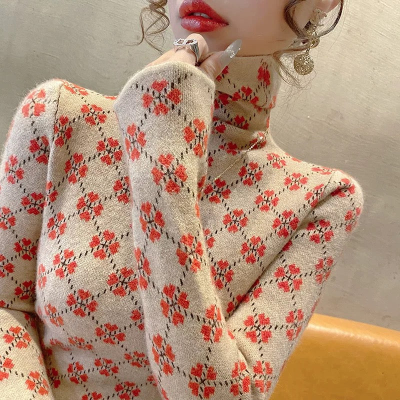 Turtleneck sweater women's bottoming shirt, fashionable and stylish 2024 new hot style autumn and winter slim fit women's inner wear
