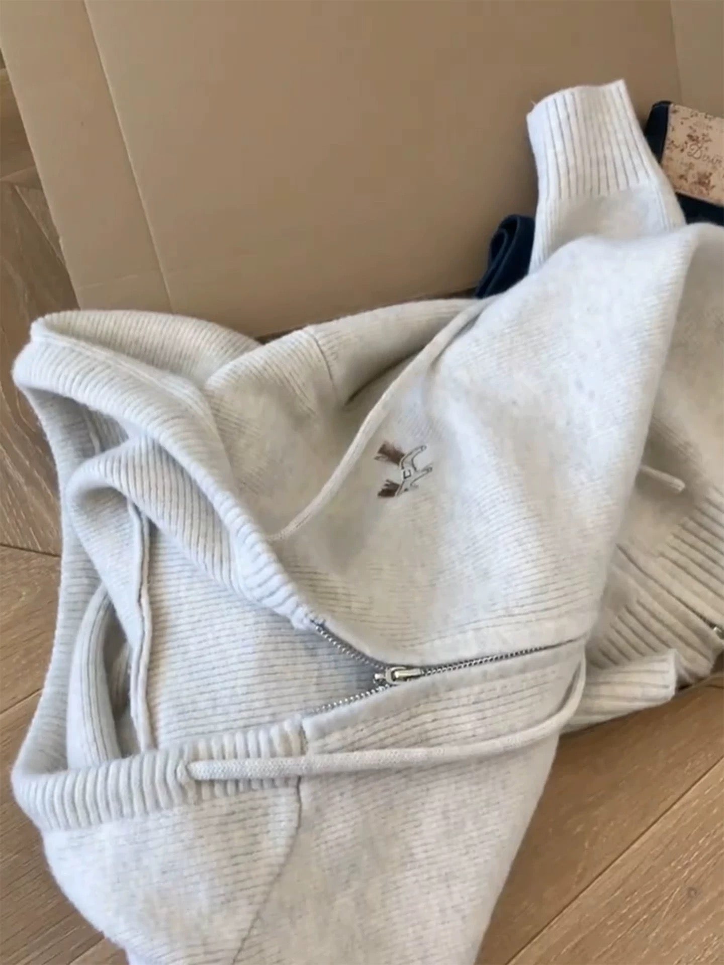 Fashion Hooded Cardigan Sweater Women Autumn 2025 New Korean Lazy Style Knitted Sweater Top Zipper Jacket