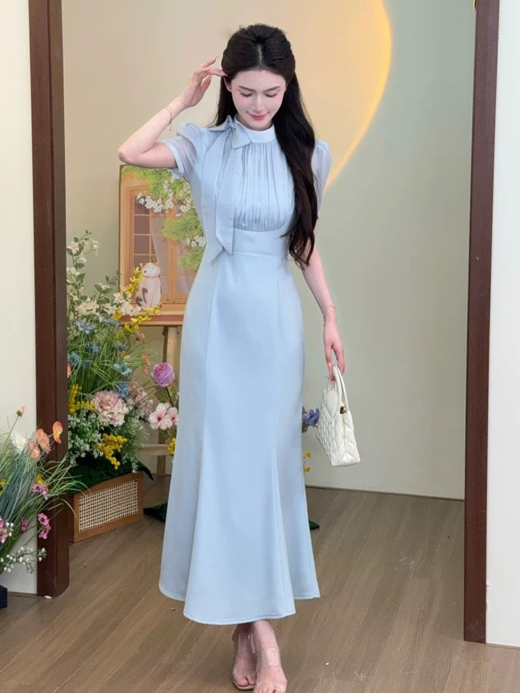 LILI Li Lijia [Romantic Encounter] Korean Gentle Style Long Skirt 2025 Summer New Goddess Pink Fishtail Skirt