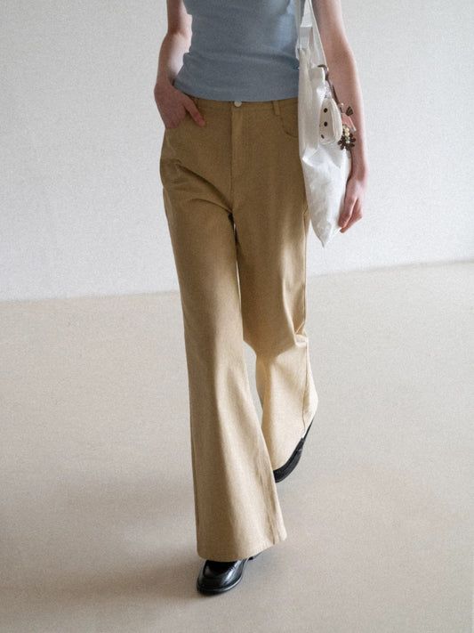EGGKA versatile, simple high-waisted straight-leg casual pants for spring and summer, flattering and slimming.