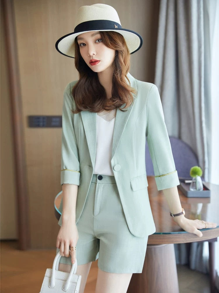 2024 spring women's suits, shorts suits, summer casual age-reducing outfits, goddess style, foreign style, fashion and high-end sense