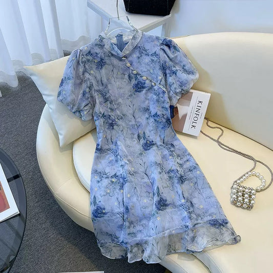 Recommended by Nancy Cici for her own use~The fugitive princess Xia Chulian’s improved cheongsam girl’s new Chinese dress