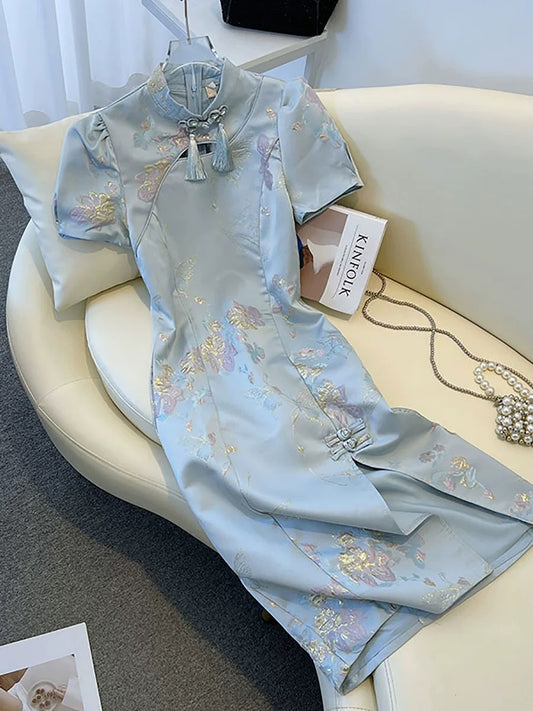 Summer 2024 new national style improved cheongsam new Chinese style high-end young style retro dress can be worn daily