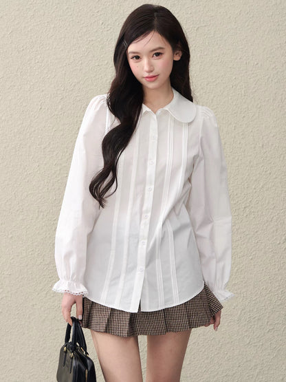 OIOI ESSE｜Retro French Court Style Long-Sleeved Shirt