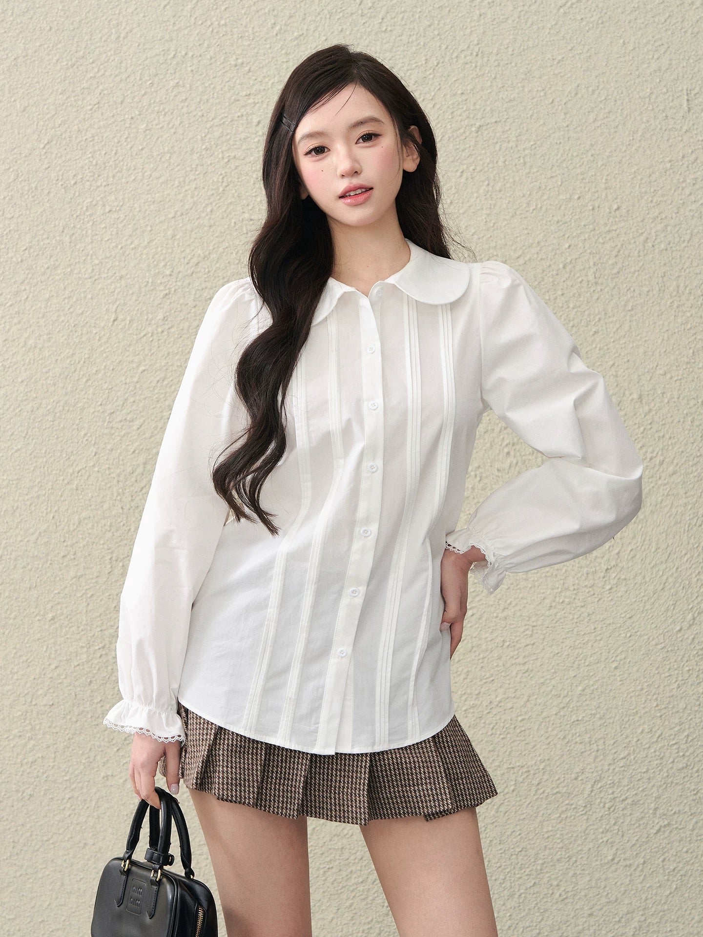 OIOI ESSE｜Retro French Court Style Long-Sleeved Shirt