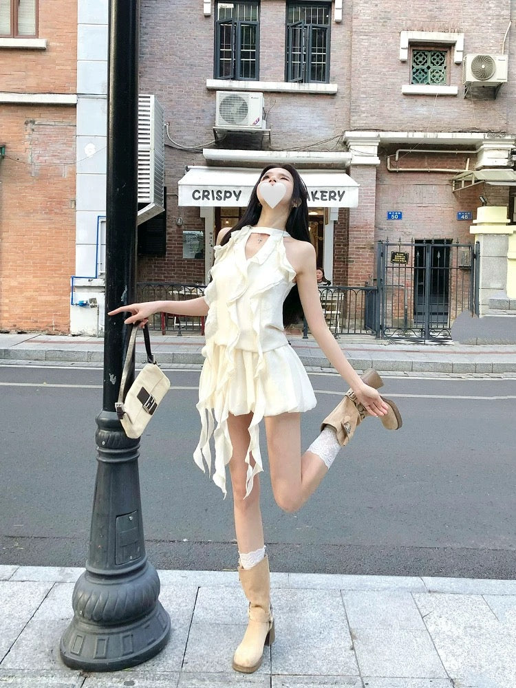 Illustration of WAHJU Long Island Iced Tea Summer new slim fit holiday atmosphere long stripe design dress