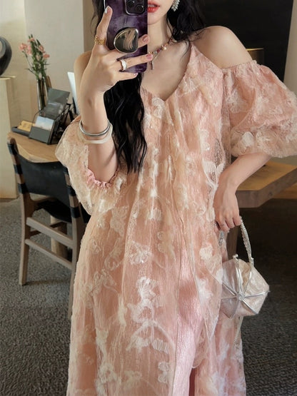Sanji Heihua Southern France holiday style suspender dress 2024 new style for women to wear during summer travel is super nice and trendy