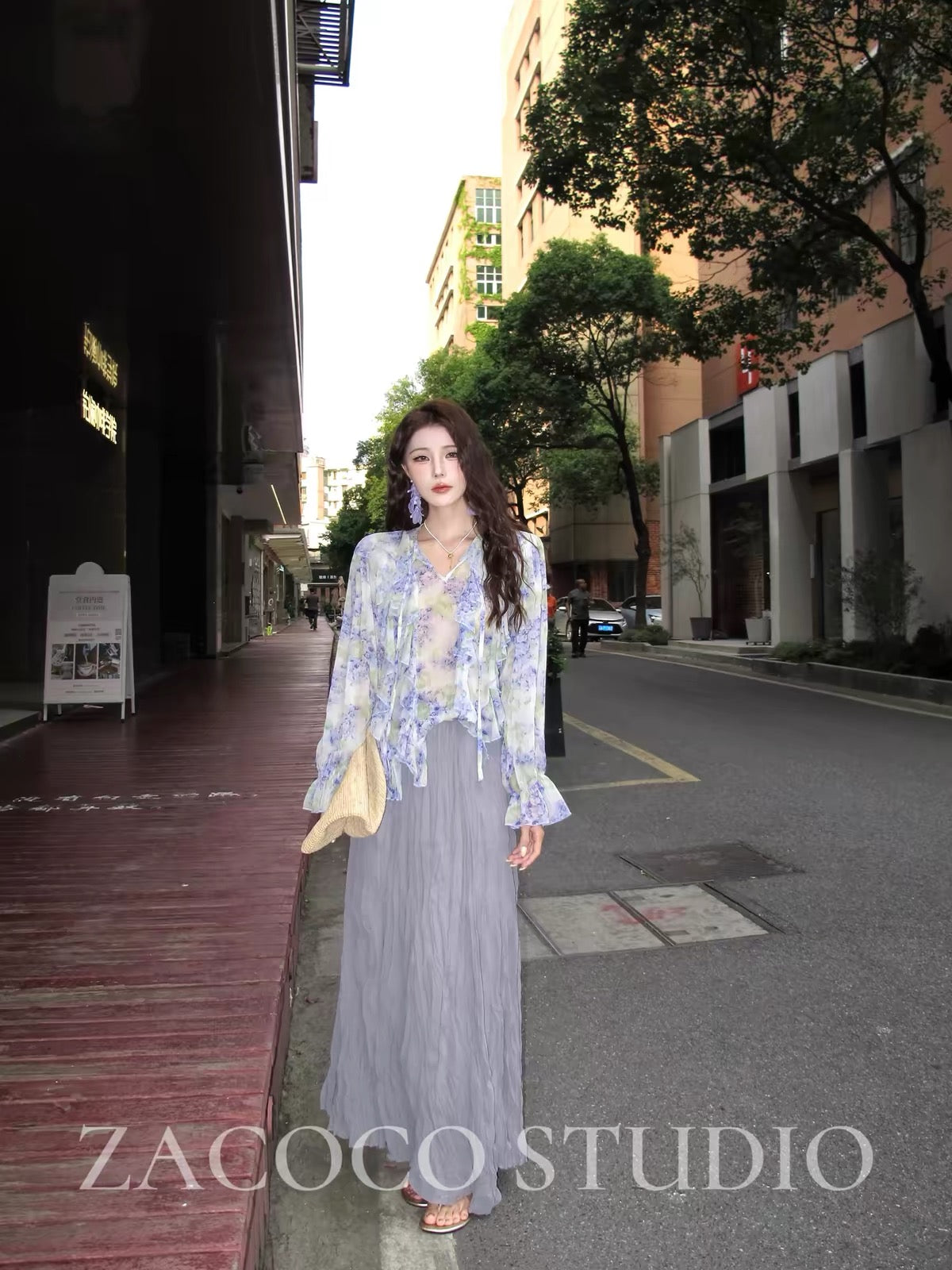 ZACOCO Designer French-Style Ruffled Blouse – Unique, Elegant, and Stylish Summer 2026 New Arrival