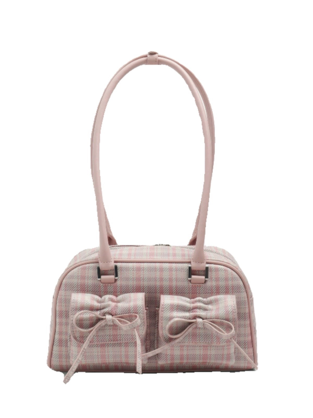 American hot girl bow retro baguette bag 2024 new high-end niche bowling handbag for women