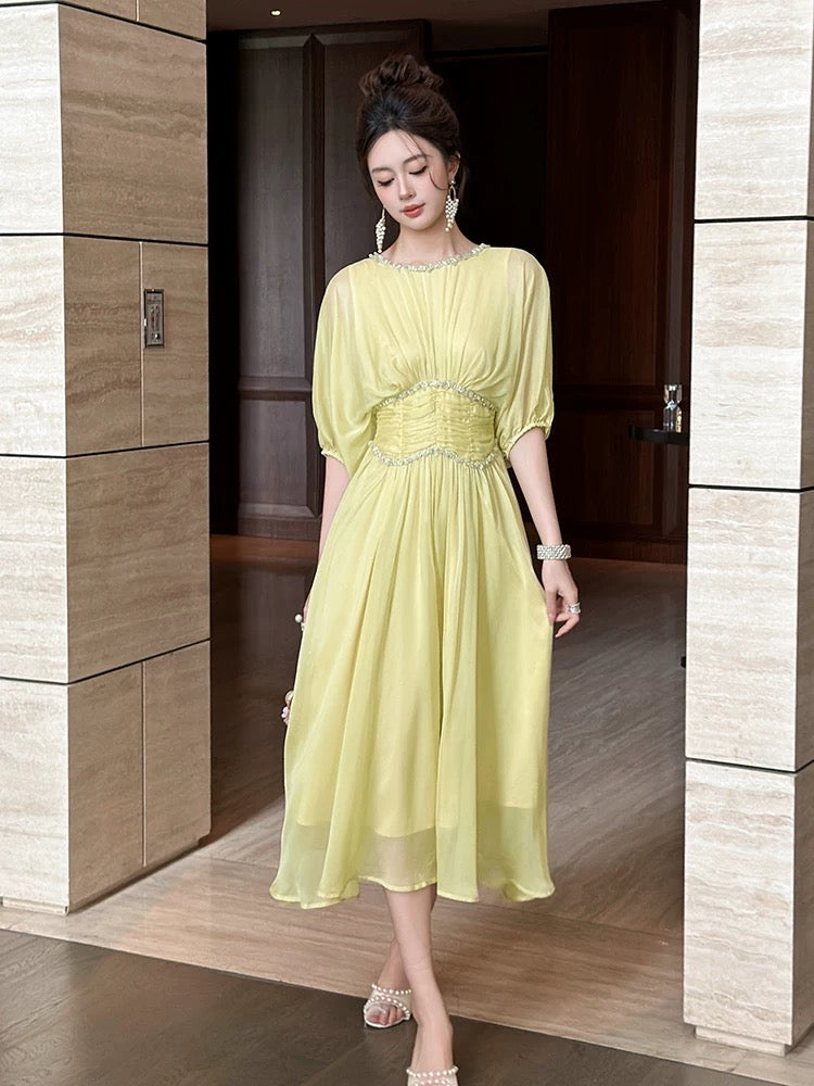 French temperament lady high-end light luxury high-end goddess beach dress holiday long dress dignified atmosphere dress