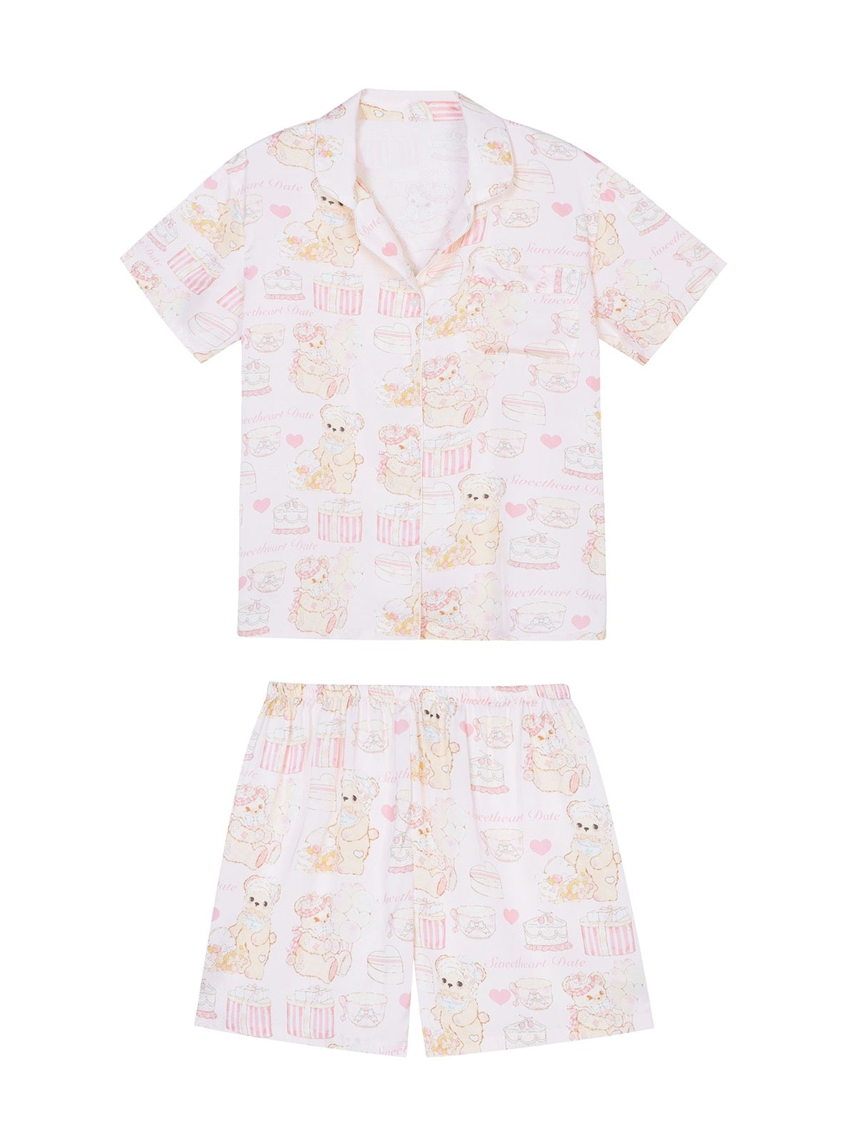 Xinbangbang Homedress Cute Rabbit Print Short Sleeve Pajamas Set Women's Summer Thin Outerwear Home Clothes