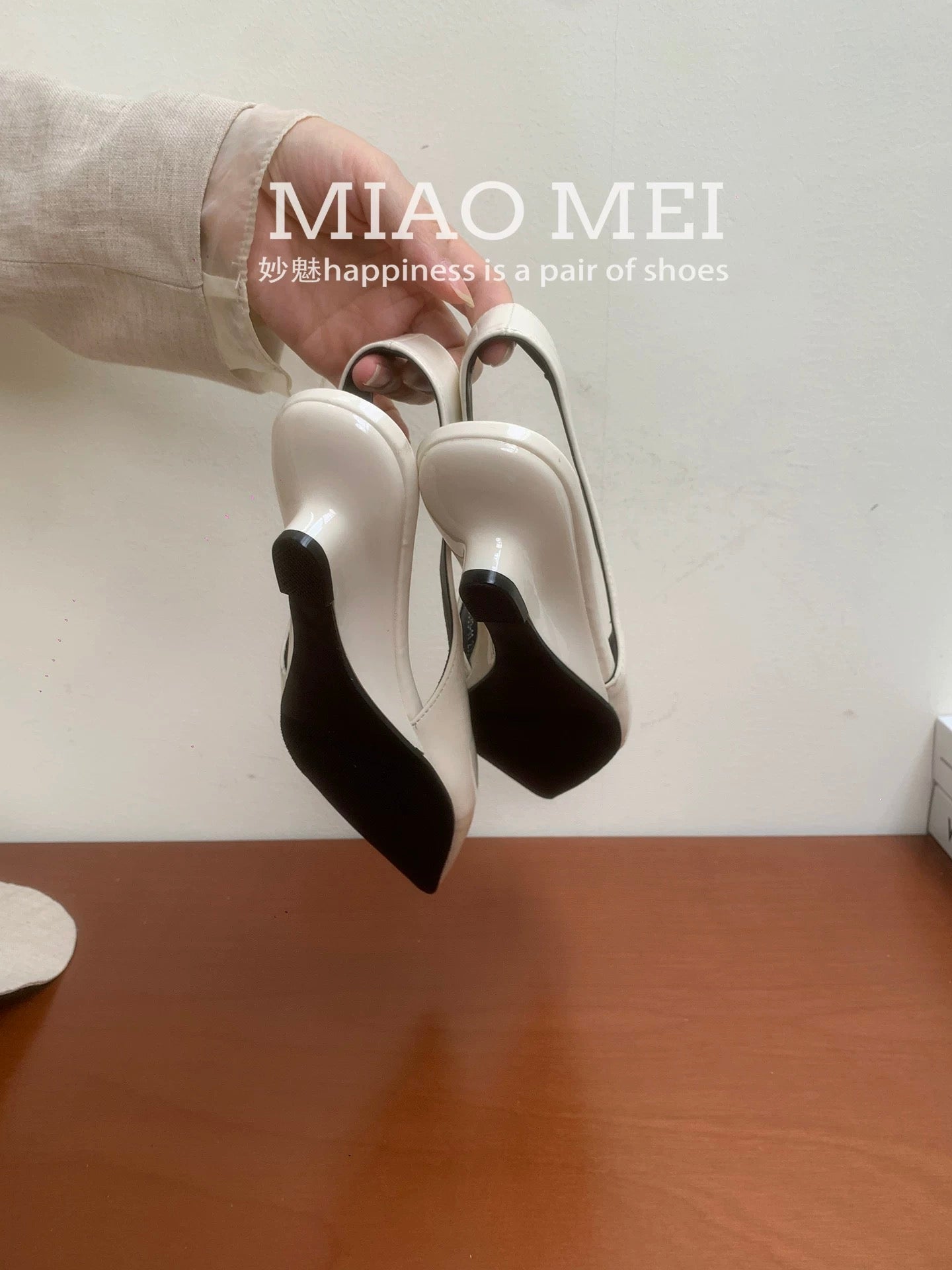 Lambskin version ~ Retro minimalist elegant pointed toe sandals for women, summer wedge heels, stylish high heels with back strap.