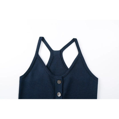 CHENJIAZHEN Korean retro hot girl style age-reducing suspender vest wide-leg pants two-piece suit pants women's summer