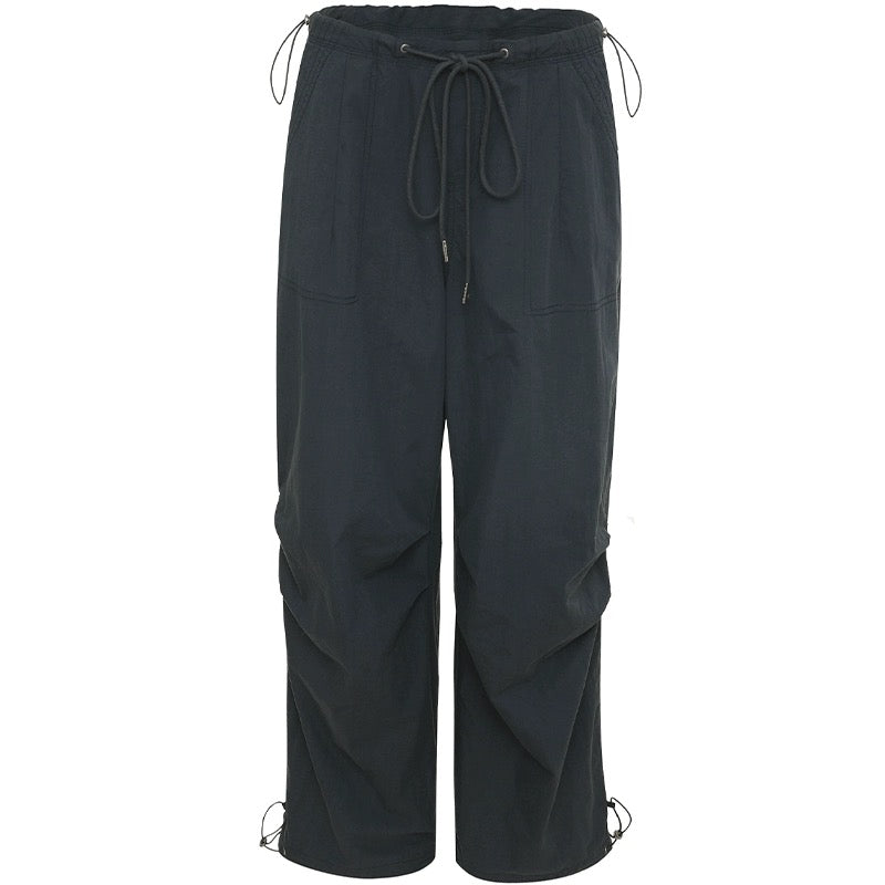 Ariseism American retro hottie loose low-waist overalls women's spring and autumn 2024 new casual paratrooper pants