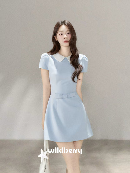 "Little Wild Berry" Sweet Korean-style Preppy Dress – New Summer 2026 Collection: A Beautiful, Waist-Defining Short Dress