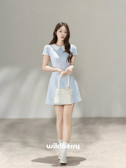 "Little Wild Berry" Sweet Korean-style Preppy Dress – New Summer 2026 Collection: A Beautiful, Waist-Defining Short Dress
