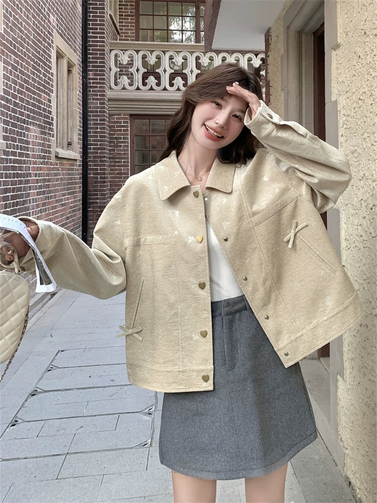 Butterfly embossed workwear short jacket for women Spring and Autumn 2025 new style small size versatile temperament jacket hot style