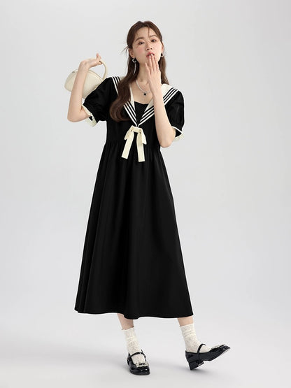 Love Rose Large Size Fat mm Skirt French High Waist Summer Dress Women 2024 New Slim Baby Doll Collar Long Skirt