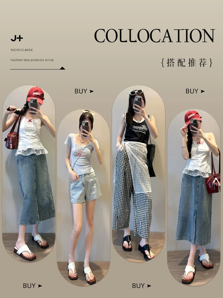 Jiabu fake slippers for women summer outdoor wear 2025 new summer super hot French style with skirt flip flops wedge heel sandals