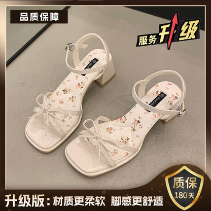 Jiabu fake sandals for women 2025 new summer super hot beautiful versatile not tired feet wear with skirt high heels