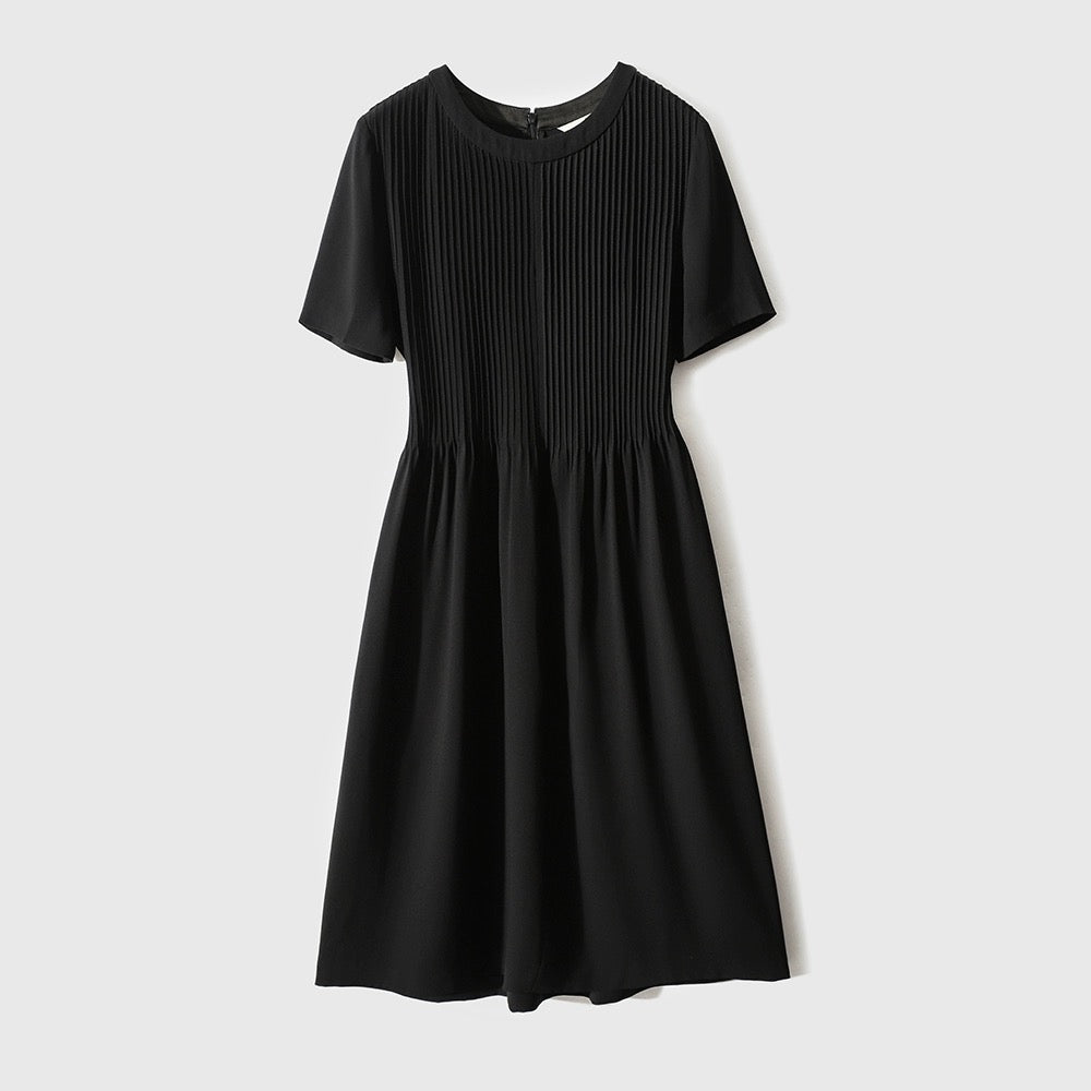 [QZI582450MG] Xiaohan Pavilion 24SS Haute Couture/Heavy Industry Tucker Pants Acetate Dress