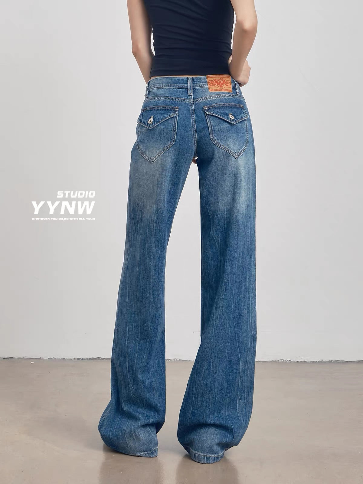 Women's Low-Rise Lyocell Tencel Wide-Leg Jeans – Summer 2026 New Arrival: Loose, Slimming, Straight-Leg, Drapey Floor-Length Style