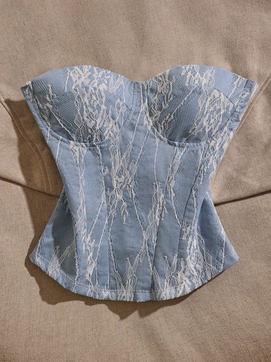 Pure desire style lace splicing camisole vest for women to wear inside and outside, design sense, niche waist sleeveless tube top trend