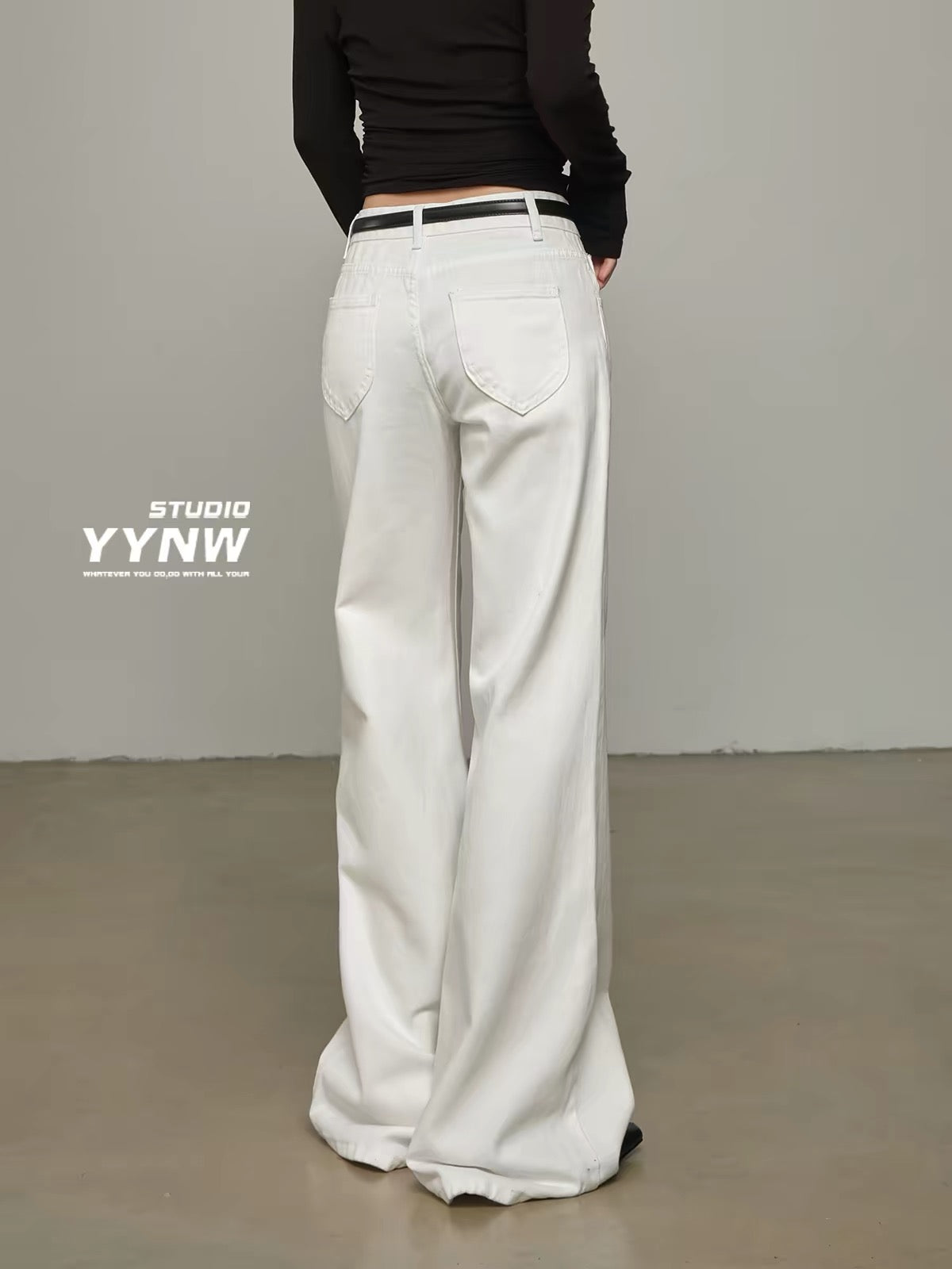 Women's High-Waisted Tencel™ Lyocell White Bootcut Jeans (2026 New Style) – Slimming, Non-Clinging, Floor-Length Flare Cut