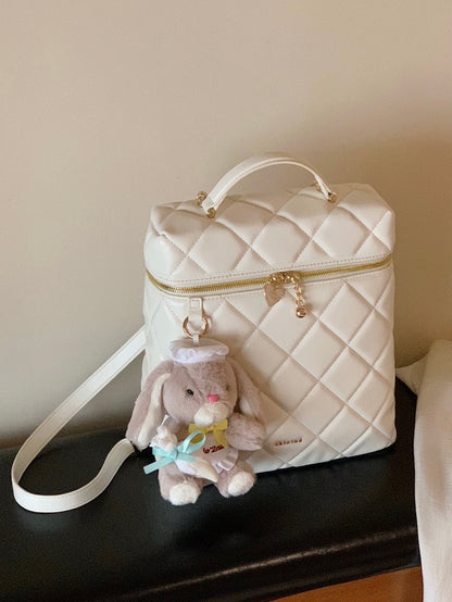 Chio2nd Midsummer Backpack for Women, 2026 New Style, Trendy Diamond Pattern Rabbit Handbag