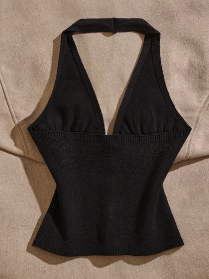 Pure desire style hot girl design sense halter neck camisole vest for women to wear inside and outside, temperament, slimming and slimming, niche tops trend