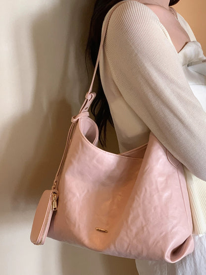 Chio2nd Light Cherry Blossom Tote Bag for Women, 2026 New Pink Shoulder Bag, Commuter Shoulder Crossbody Bag