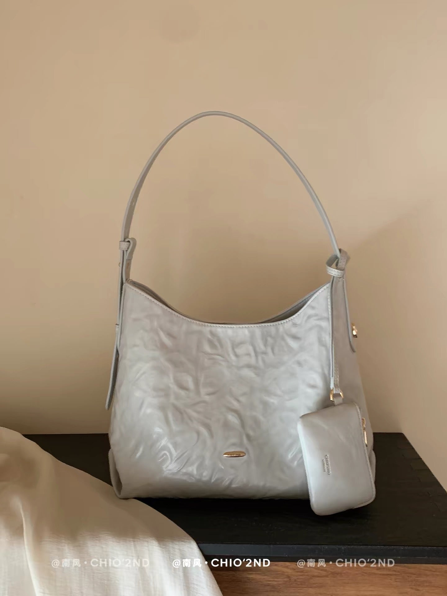 Chio2nd Light Cherry Blossom Tote Bag for Women, 2026 New Pink Shoulder Bag, Commuter Shoulder Crossbody Bag