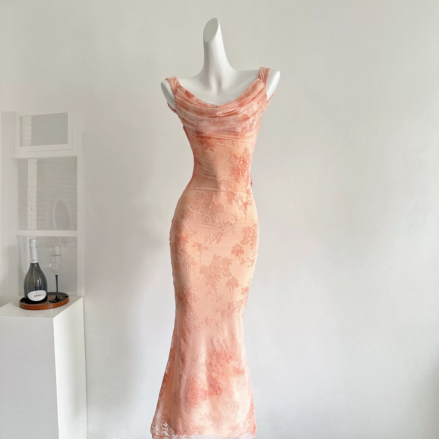 Youni homemade pink suspender dress female 2025 spring new sexy backless long dress holiday dress