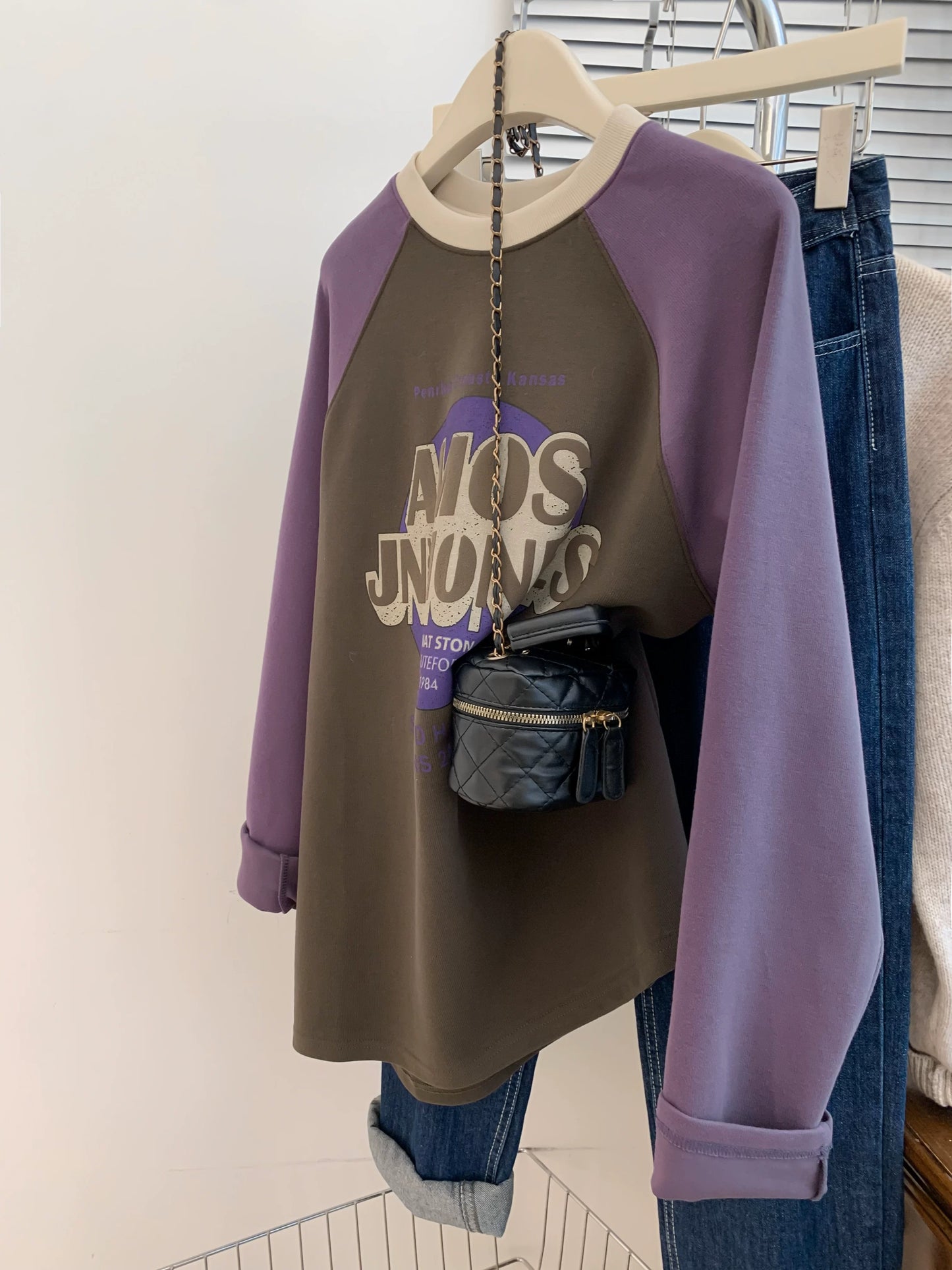 Early autumn German velvet raglan long-sleeved T-shirt women's autumn and winter thickened base shirt loose inner wear small bottoming top winter