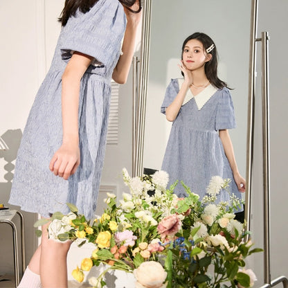 Tangshi baby blue skirt female summer women's new dress female small texture high-end princess skirt s2