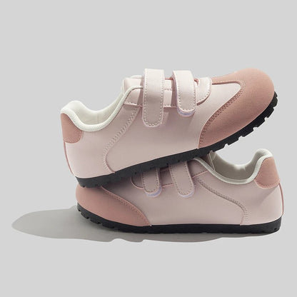 BEIER Velcro Puff Women's Shoes New White Shoes 2024 Summer Casual Sports Big Toe Retro Moral Training Shoes