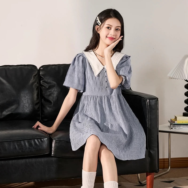 Tangshi baby blue skirt female summer women's new dress female small texture high-end princess skirt s2