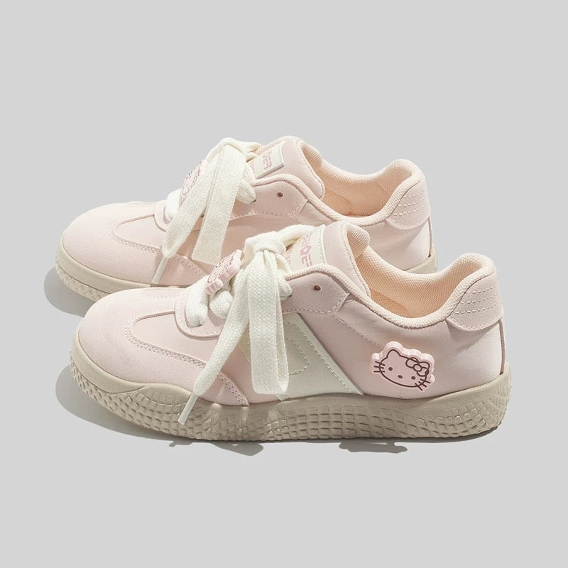 BEIER thick-soled moral training shoes for women 2024 new niche round-head cute women's shoes chic all-match casual white shoes