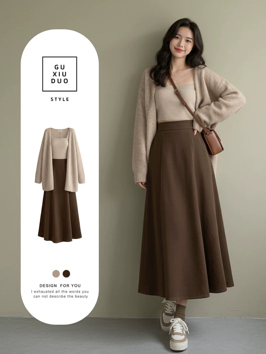 2026 Super Hot, Stylish, Unique, and Beautiful Korean Style Minimalist OOTD Outfit for Women - Three-Piece Set