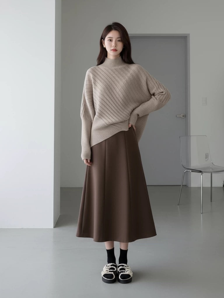 2026 Super Hot, Stylish, Unique, and Beautiful Korean Style Minimalist OOTD Outfit for Autumn and Winter - Two-Piece Set for Women
