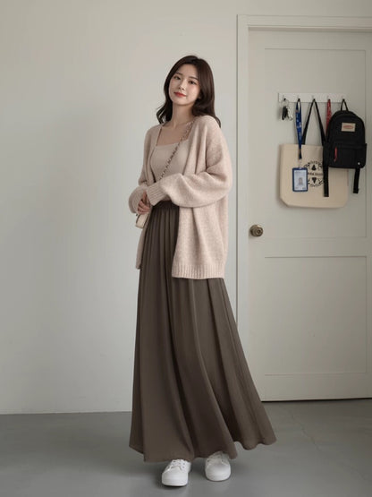 2026 Super Hot, Stylish, Unique, and Beautiful Korean Style Minimalist OOTD Outfit for Women - Three-Piece Set