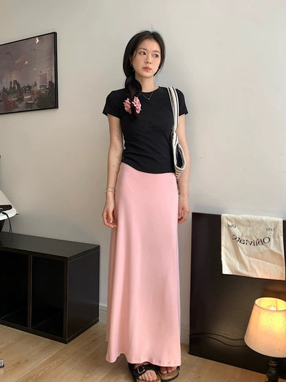 [Not looking thin and European] Dark gray skirt for women in autumn, mid-length hip-hugging fishtail skirt, long skirt covering thick legs