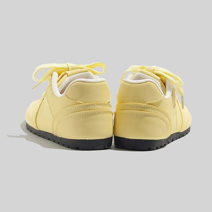 BEIER retro moral training shoes summer niche versatile sneakers 2024 new lemon yellow student breathable casual shoes