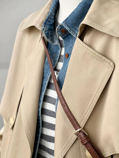 CHAO-level recommendation! Winter outfit ~ Korean retro khaki short workwear casual petite windbreaker for women