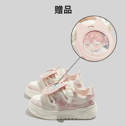 BEIER autumn new white shoes thick sole niche design pain shoes women's versatile sports casual bread shoes