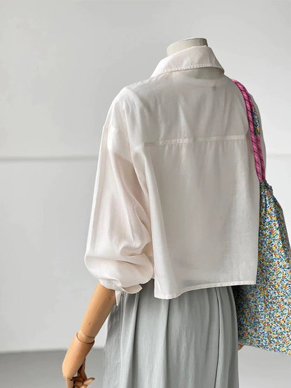 Recommended by CHAO! Korean style white cotton short loose sports jacket