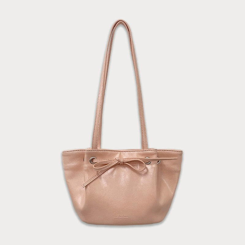 somewherebutterKorean niche dumpling bag bow shoulder handbag commuter armpit bag for women