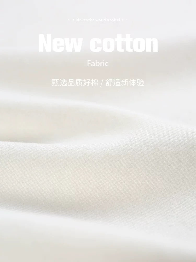 Off-white high-waisted denim wide-leg pants for women in autumn 2024 new loose slimming and drapey straight floor-length mopping trousers trendy