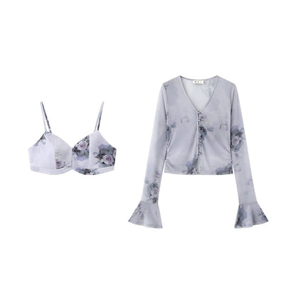 Lu Qingyi original [Purple Jade Hairpin] summer sun protection thin shirt women's long-sleeved summer lazy style shirt air-conditioning shirt