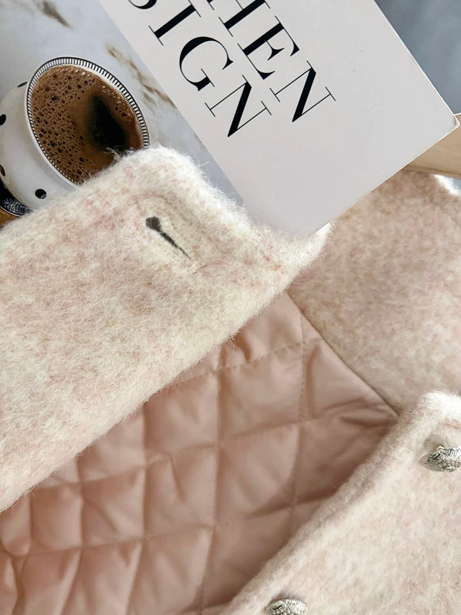 Elegant Pink-Style Short Jacket for Women, 2025 New Winter Style, High-Quality Coated Liner, Korean Style